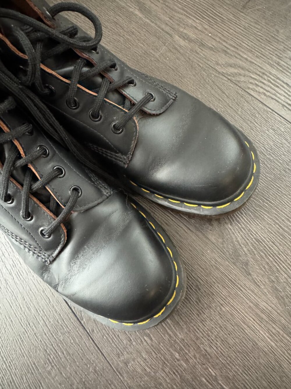 DOC MARTENS 1460 BLACK BOOT SIZEUS 9 MENS MADE IN ENGLAND - Picture 12 of 16